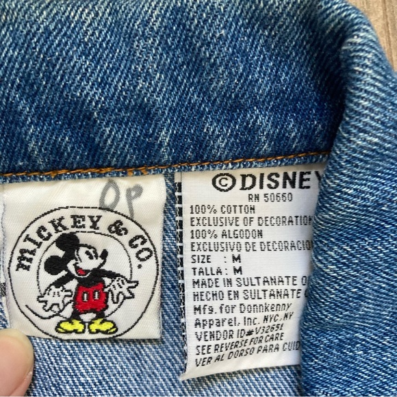 Mickey & CO. Mickey Mouse Denim Screen Printed Jacket Unisex Size Medium - Picture 4 of 8